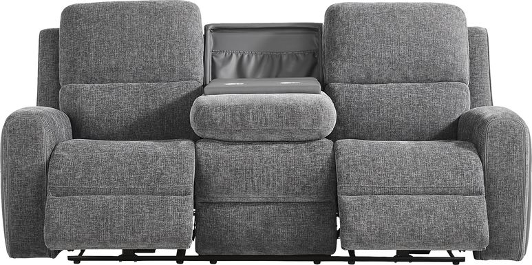Harrison Charcoal Dual Power Reclining Sofa