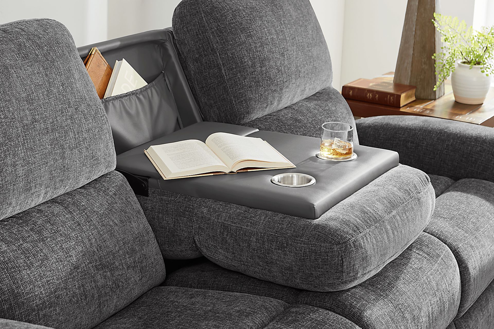 Harrison Charcoal Reclining Sofa - Image 4