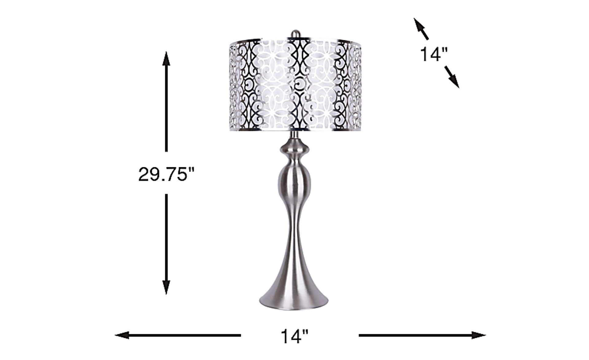 Dimension Image. Please refer to the Dimension Tab on this page for dimension details.