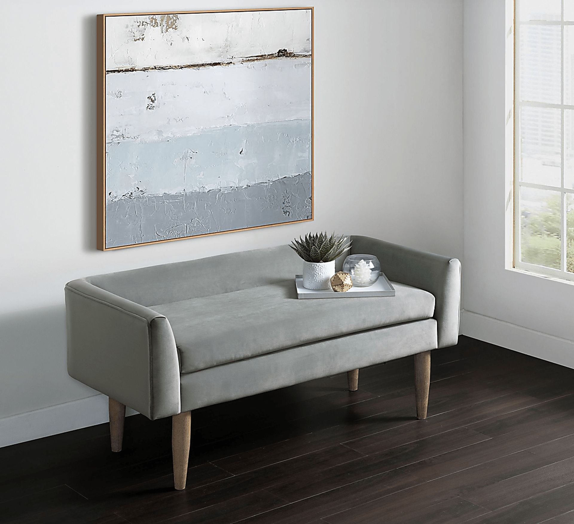 Harrowdale Gray Accent Bench - Image 8