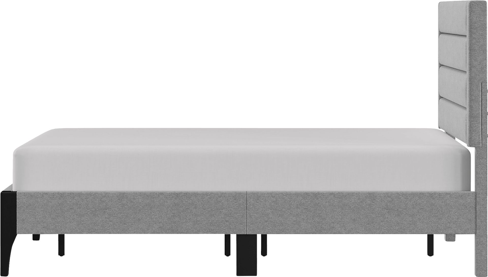 Harrye Light Gray Platform Bed - Image 12