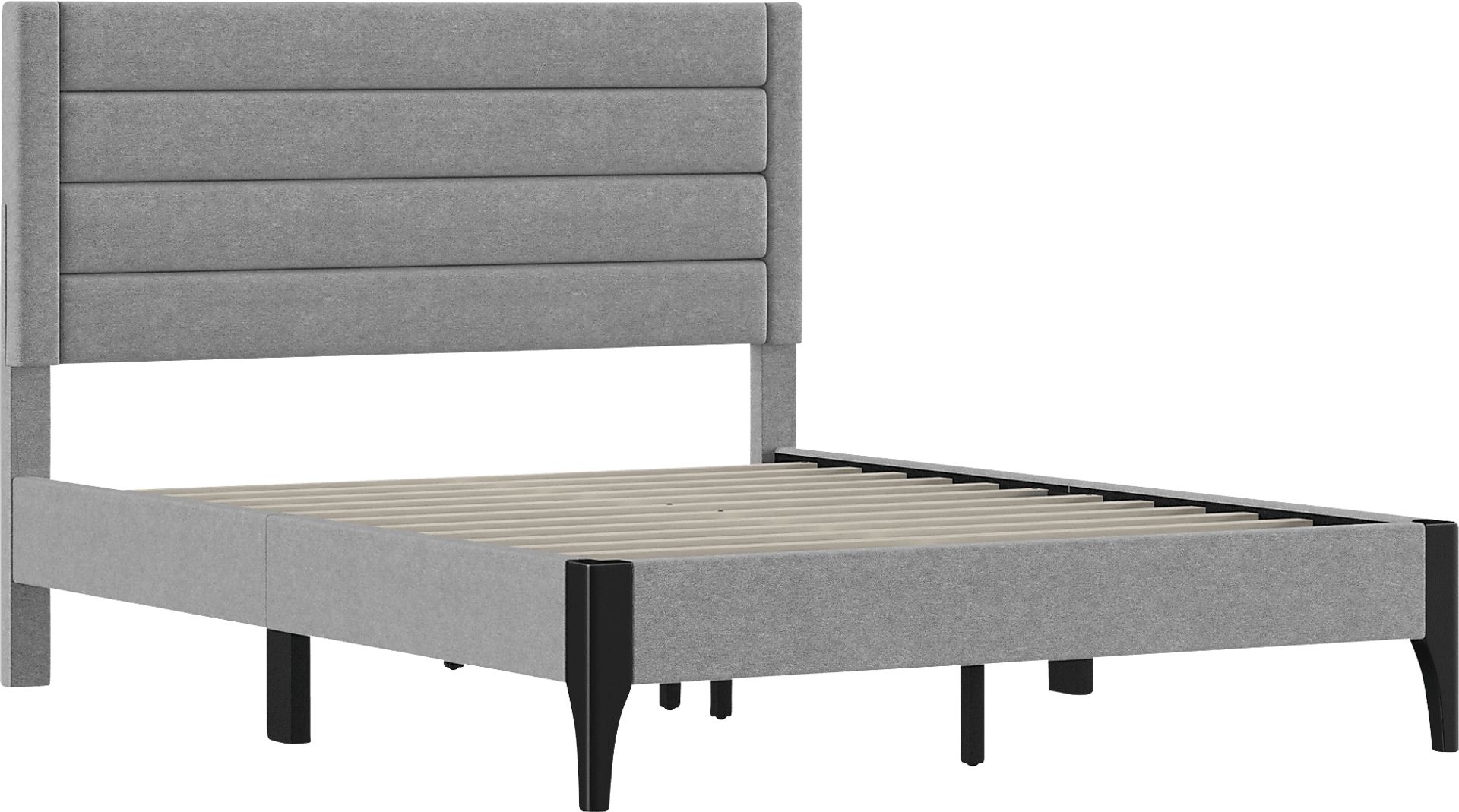Harrye Light Gray Platform Bed - Image 13