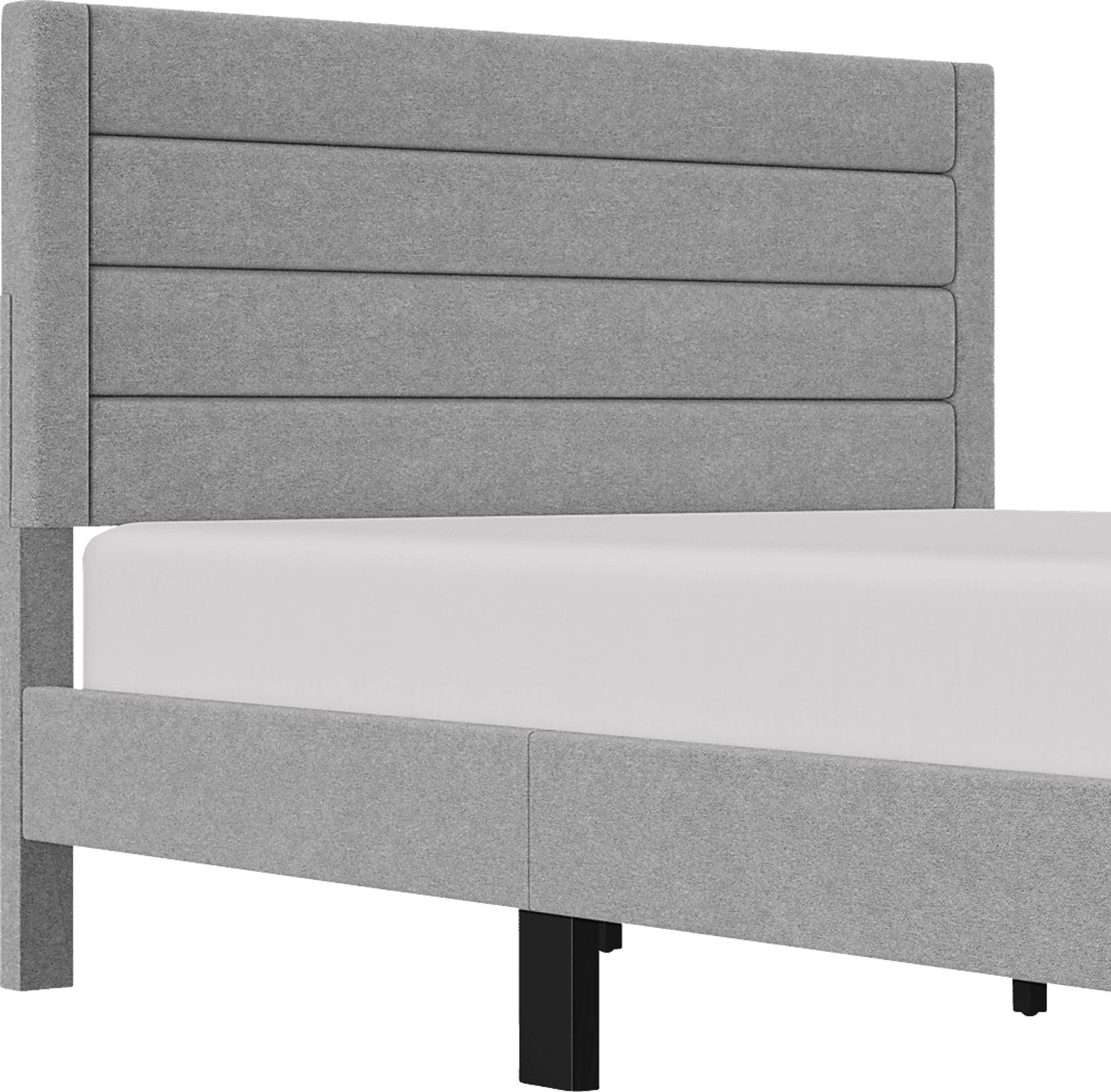 Harrye Light Gray Platform Bed - Image 6