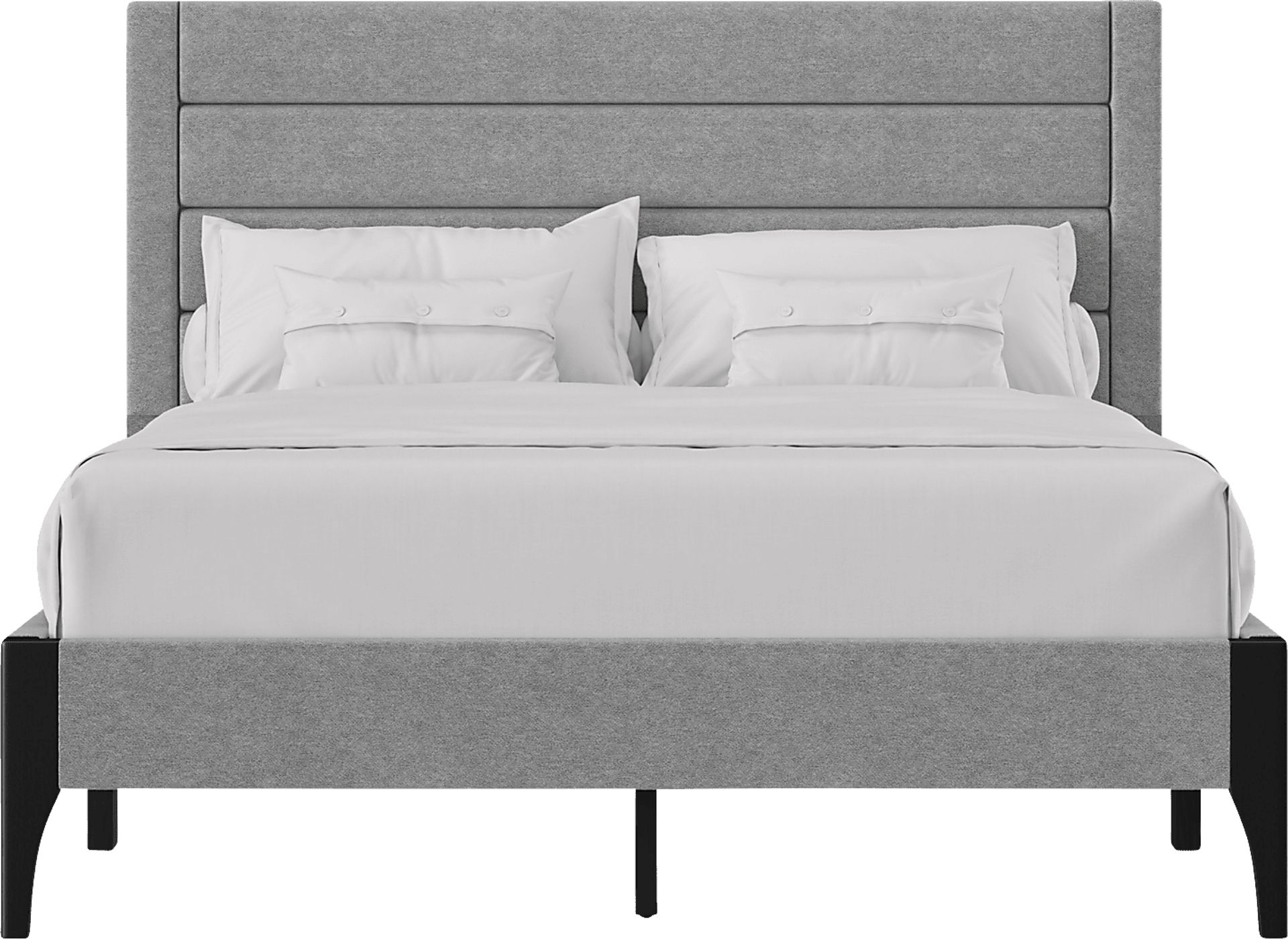 Harrye Light Gray Platform Bed - Image 8
