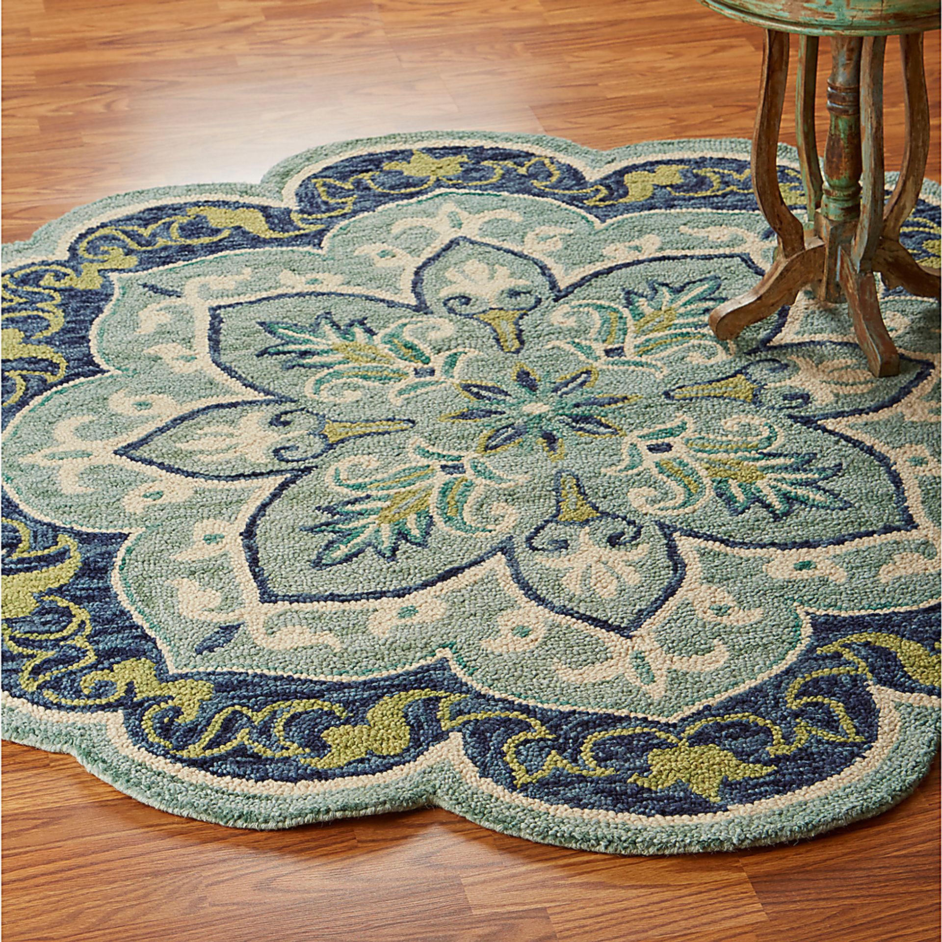 Harst Blue 6' Round Rug - Image 2