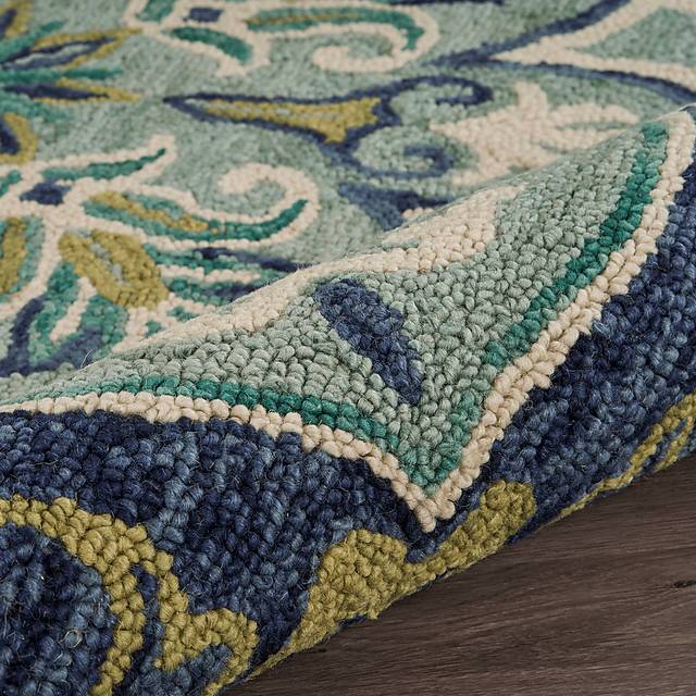 Harst Blue 6' Round Rug - Thumbnail - Image 6