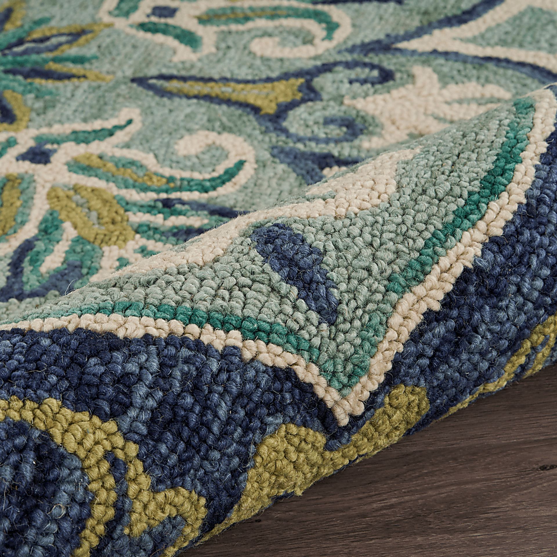 Harst Blue 6' Round Rug - Image 6