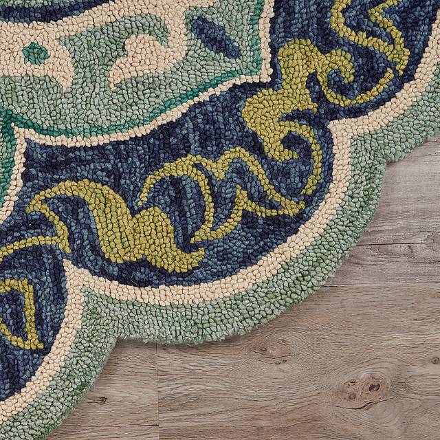 Harst Blue 6' Round Rug - Thumbnail - Image 7