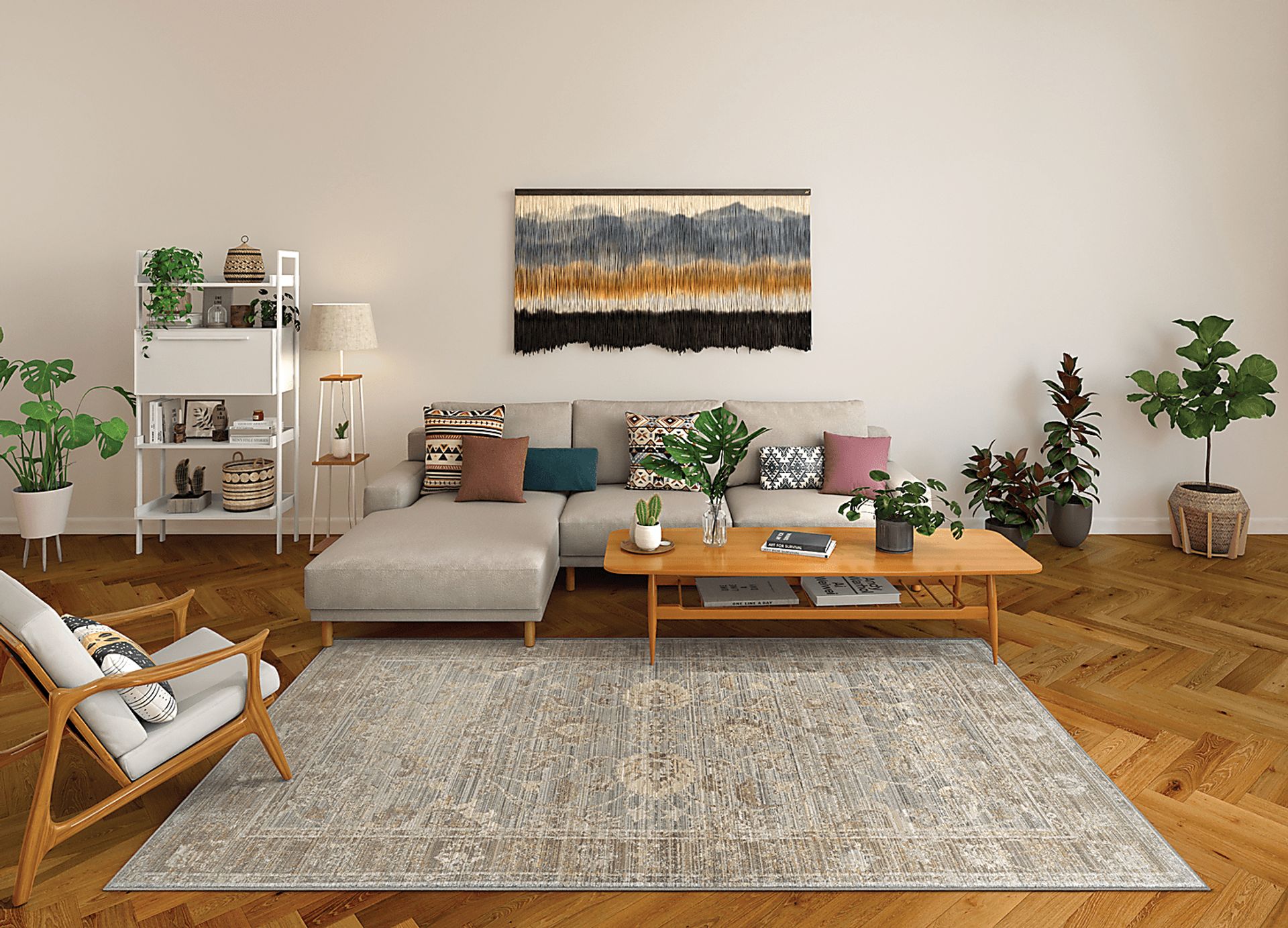 Hartder Gray 5' x 7'10 Indoor/Outdoor Rug - Image 2