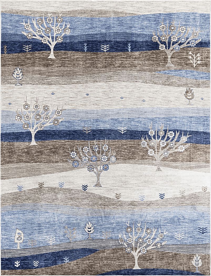 Hartfair Blue 9' x 12' Rug