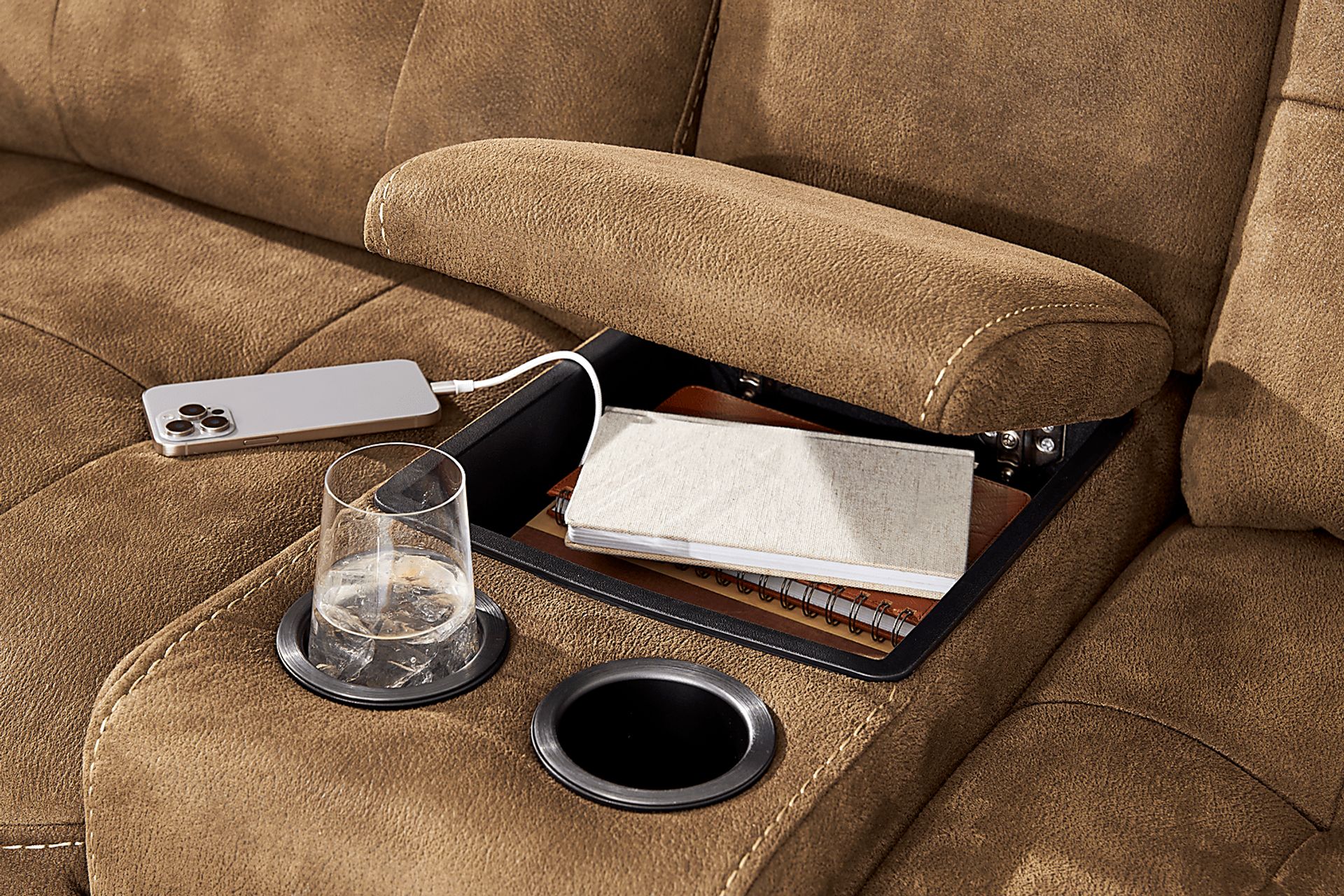 Hartford Brown 7 Pc Power Reclining Living Room - Image 14