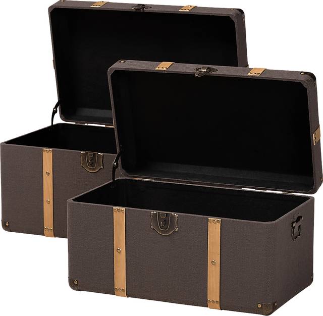 Hartke Brown Trunk, Set of 2 - Thumbnail - Image 2