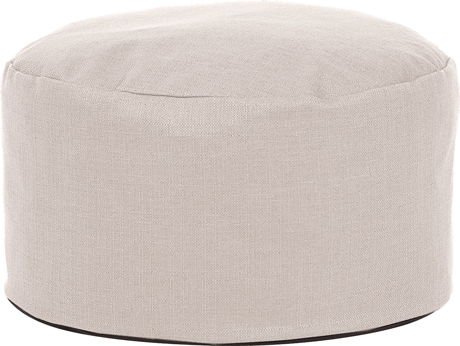 Hartline Beige Pouf - Image 1