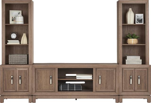Hartney Mill 5 Pc Brown Wall Unit with 64 in. Console - Thumbnail - Image 2
