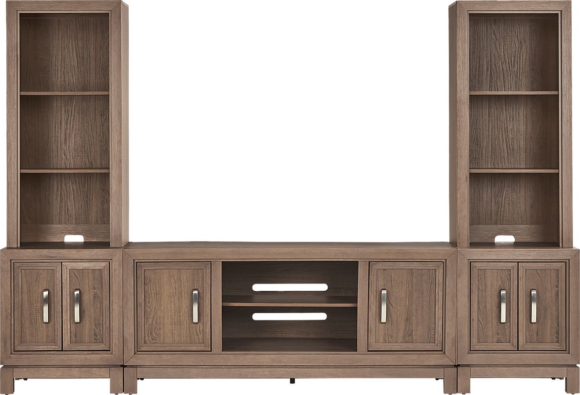 Hartney Mill 5 Pc Brown Wall Unit with 64 in. Console
