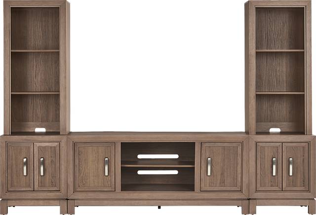Hartney Mill 5 Pc Brown Wall Unit with 64 in. Console - Thumbnail - Image 1