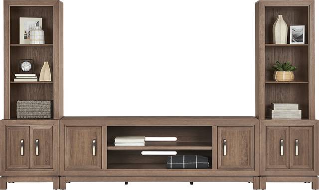Hartney Mill 5 Pc Brown Wall Unit with 80 in. Console - Thumbnail - Image 2