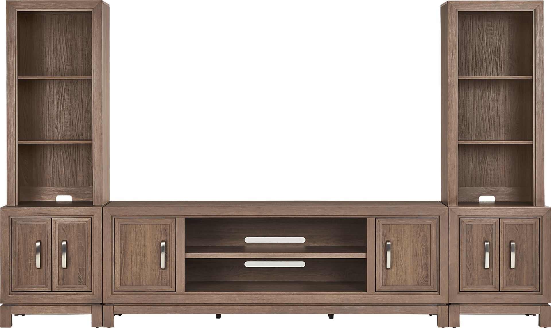 Hartney Mill 5 Pc Brown Wall Unit with 80 in. Console - Image 1