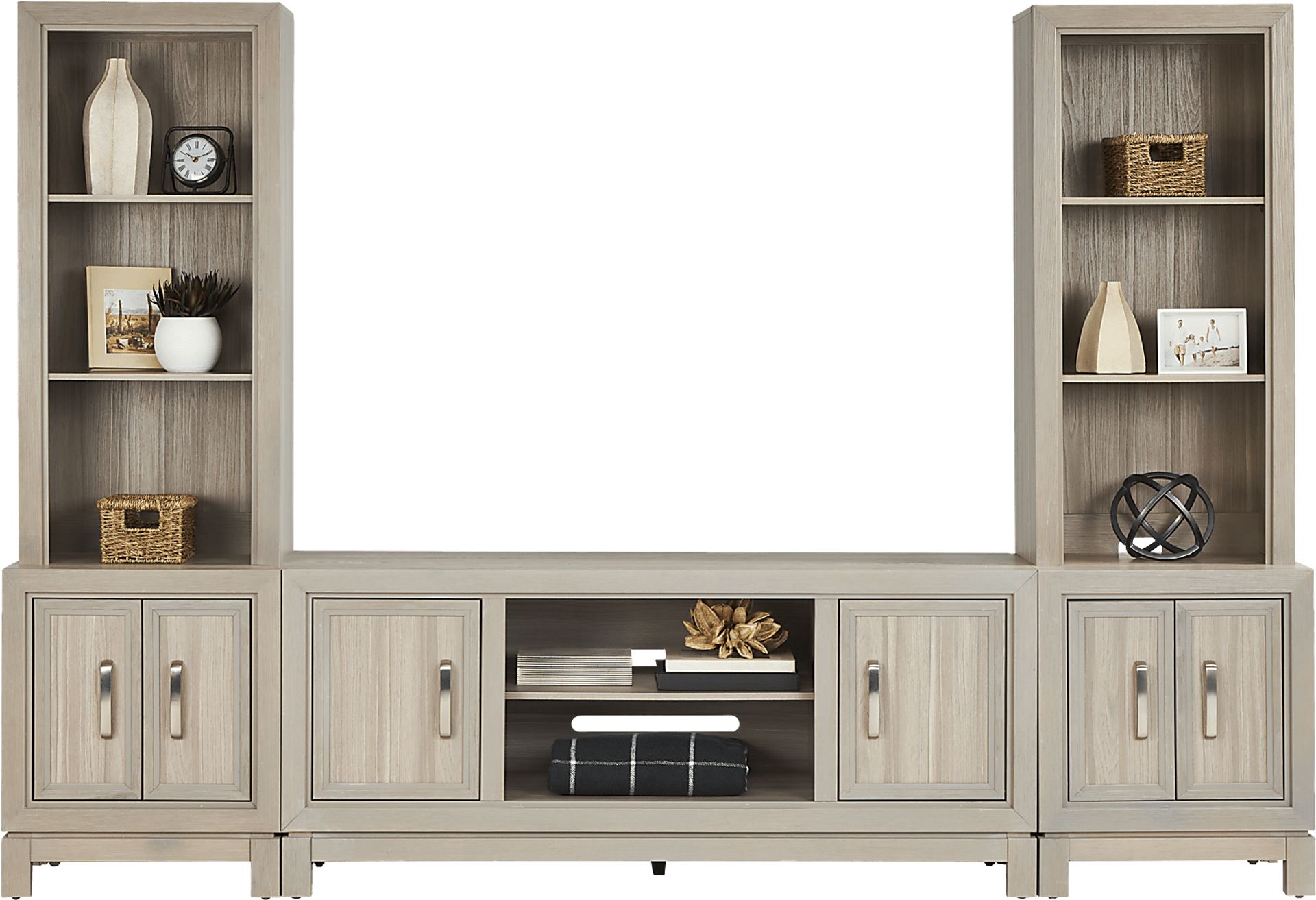 Hartney Mill 5 Pc Gray Wall Unit with 64 in. Console - Image 2