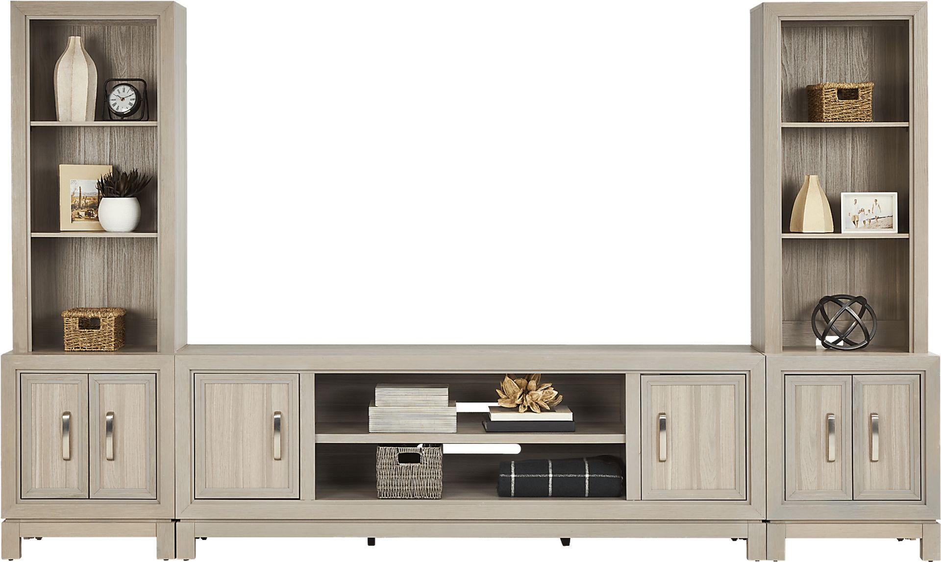 Hartney Mill 5 Pc Gray Wall Unit with 80 in. Console - Image 2