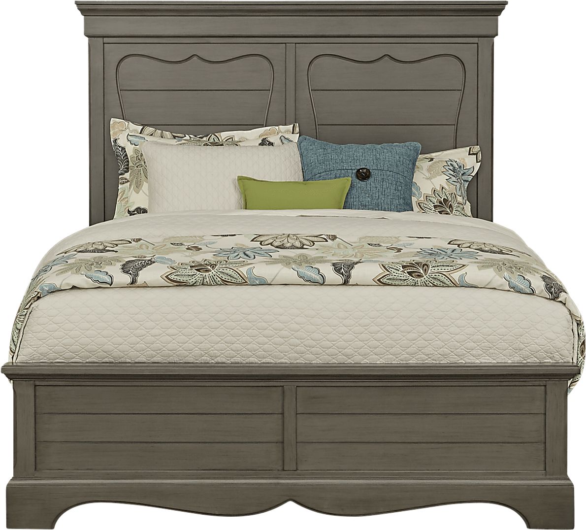 Hartwell Gray 3 Pc King Panel Bed