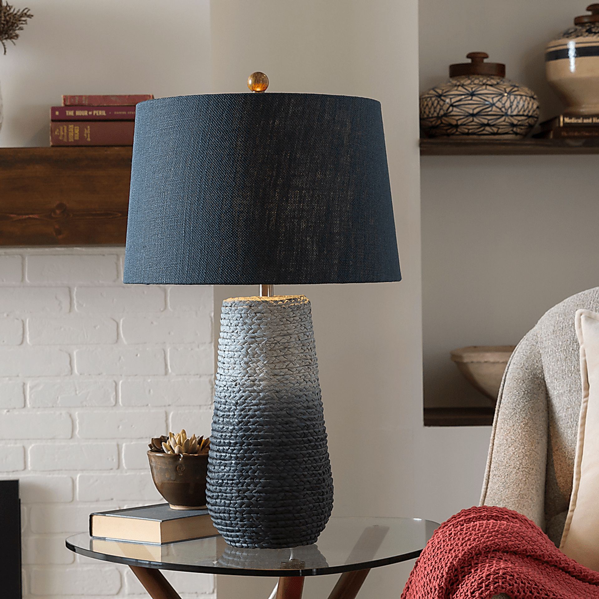 Hartwick Boulevard Blue Lamp - Image 8