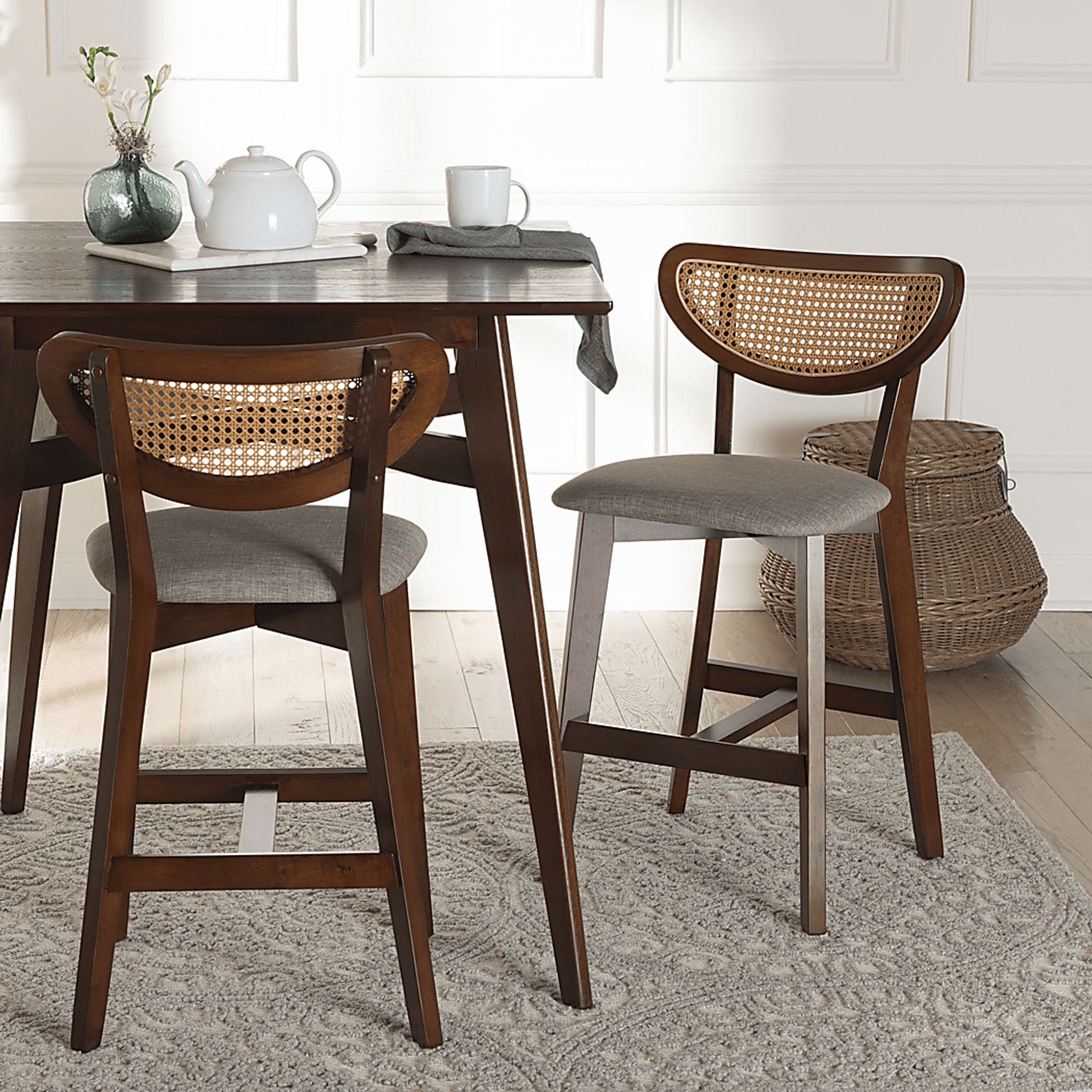 Hartzler Walnut Brown Counter Stool, Set of 2 - Image 2