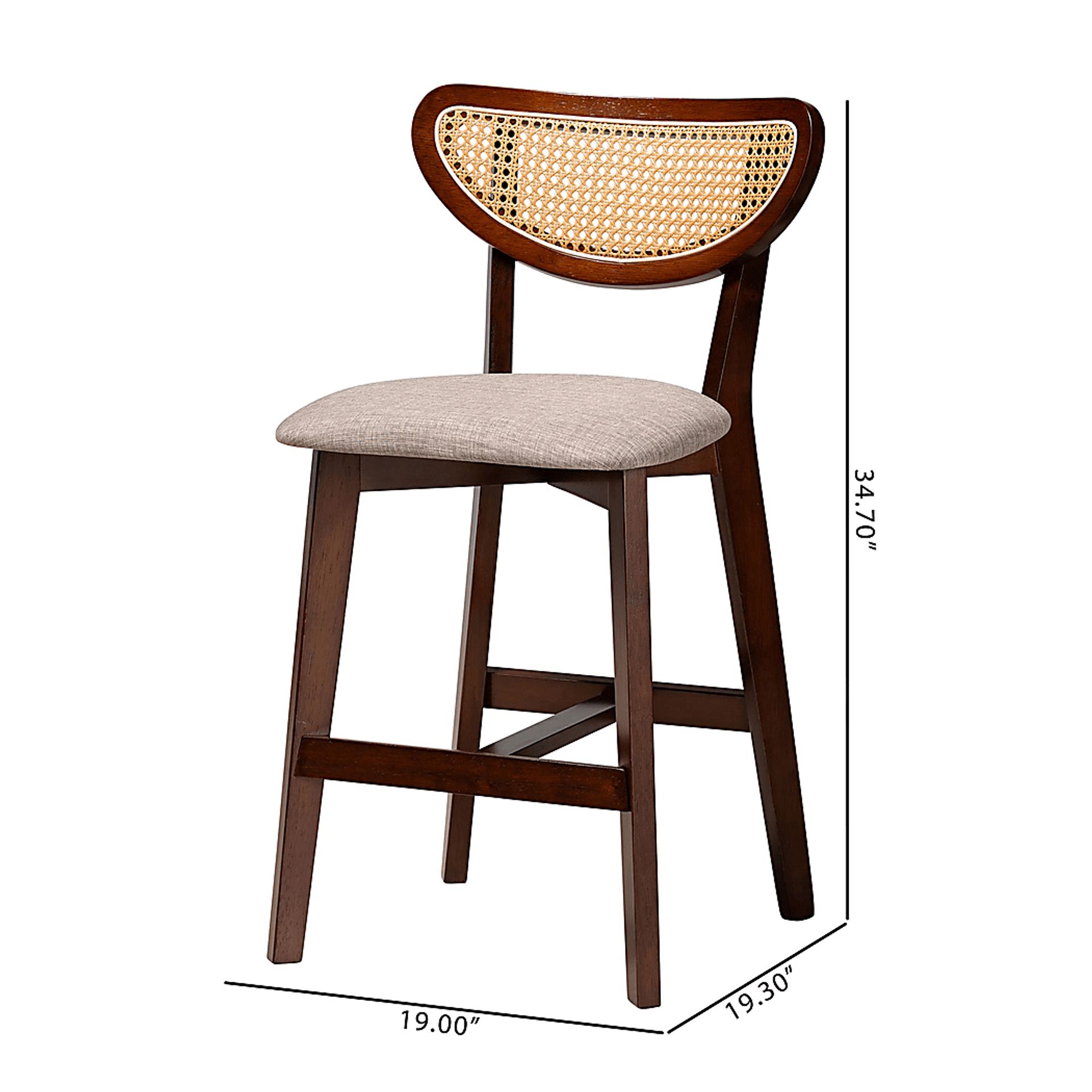Hartzler Walnut Brown Counter Stool, Set of 2 - Image 9