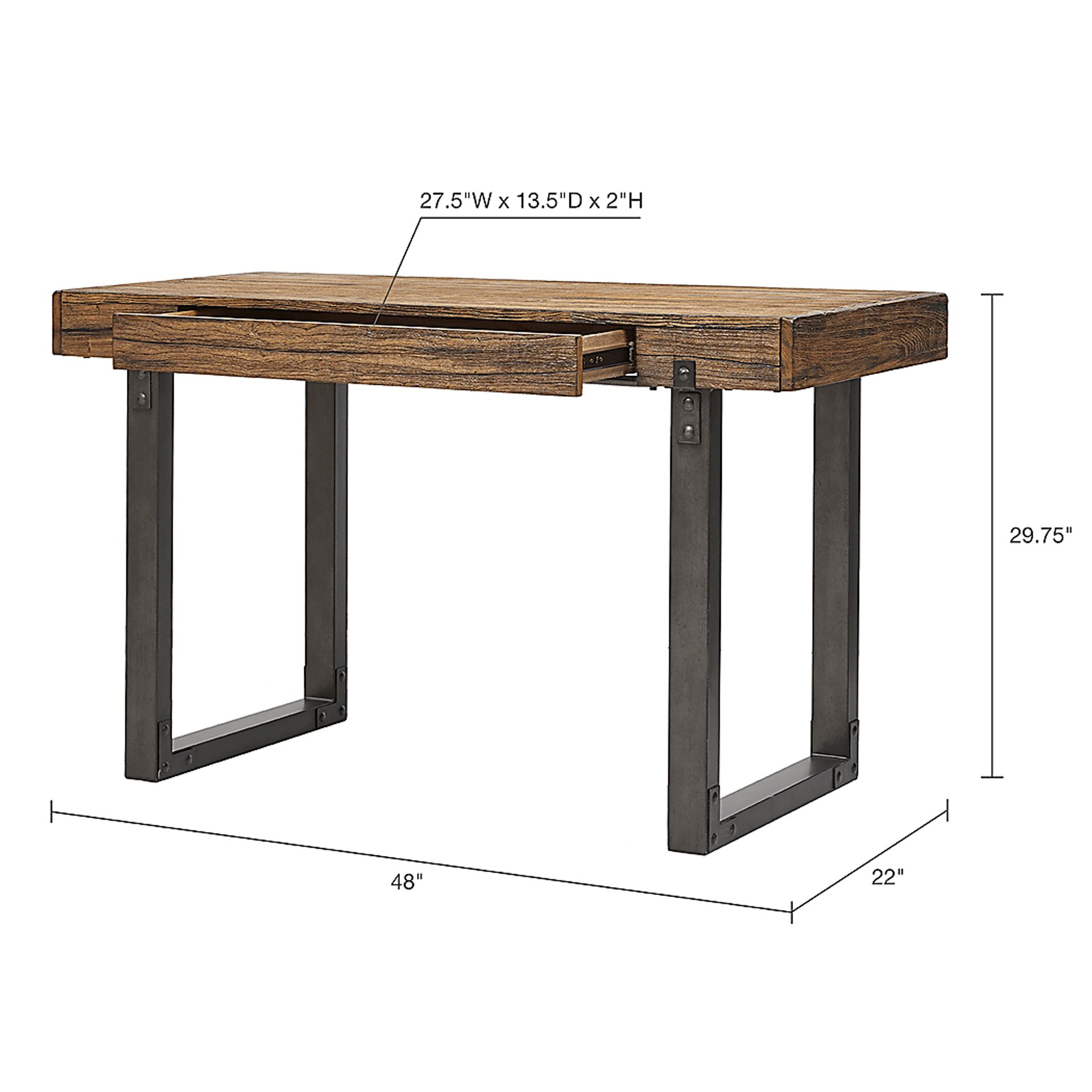 Harville Brown Desk - Image 13