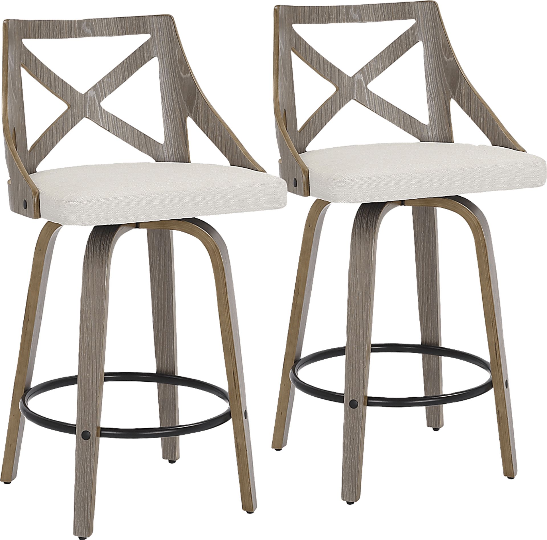 Hasbrouck I Cream Counter Stool Set of 2 - Image 1