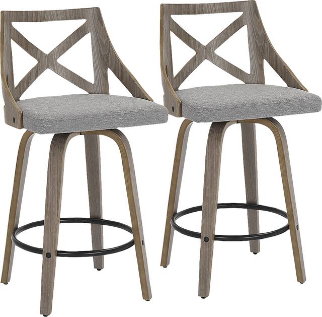 Hasbrouck I Gray Counter Stool Set of 2 - Thumbnail - Image 1