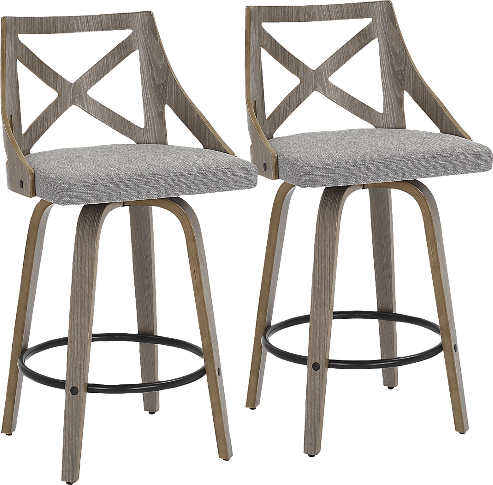 Hasbrouck I Gray Counter Stool Set of 2 - Image 1