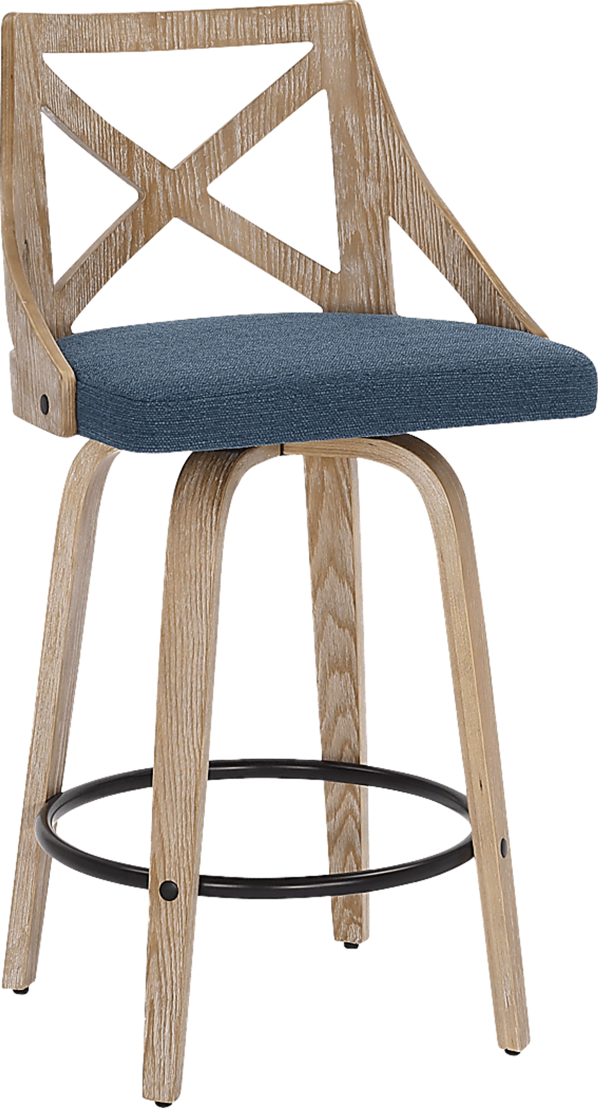Hasbrouck II Blue Counter Stool Set of 2 - Image 2