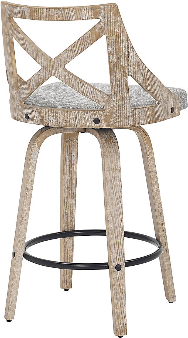 Hasbrouck II Light Gray Counter Stool Set of 2 - Thumbnail - Image 4