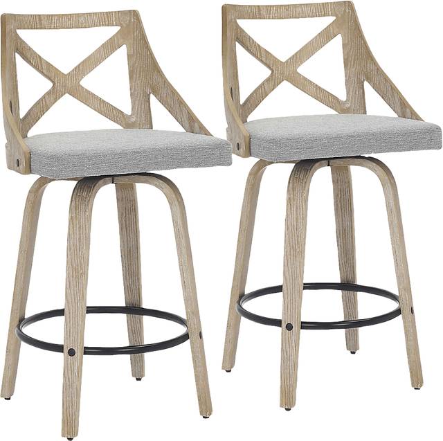 Hasbrouck II Light Gray Counter Stool Set of 2 - Thumbnail - Image 1