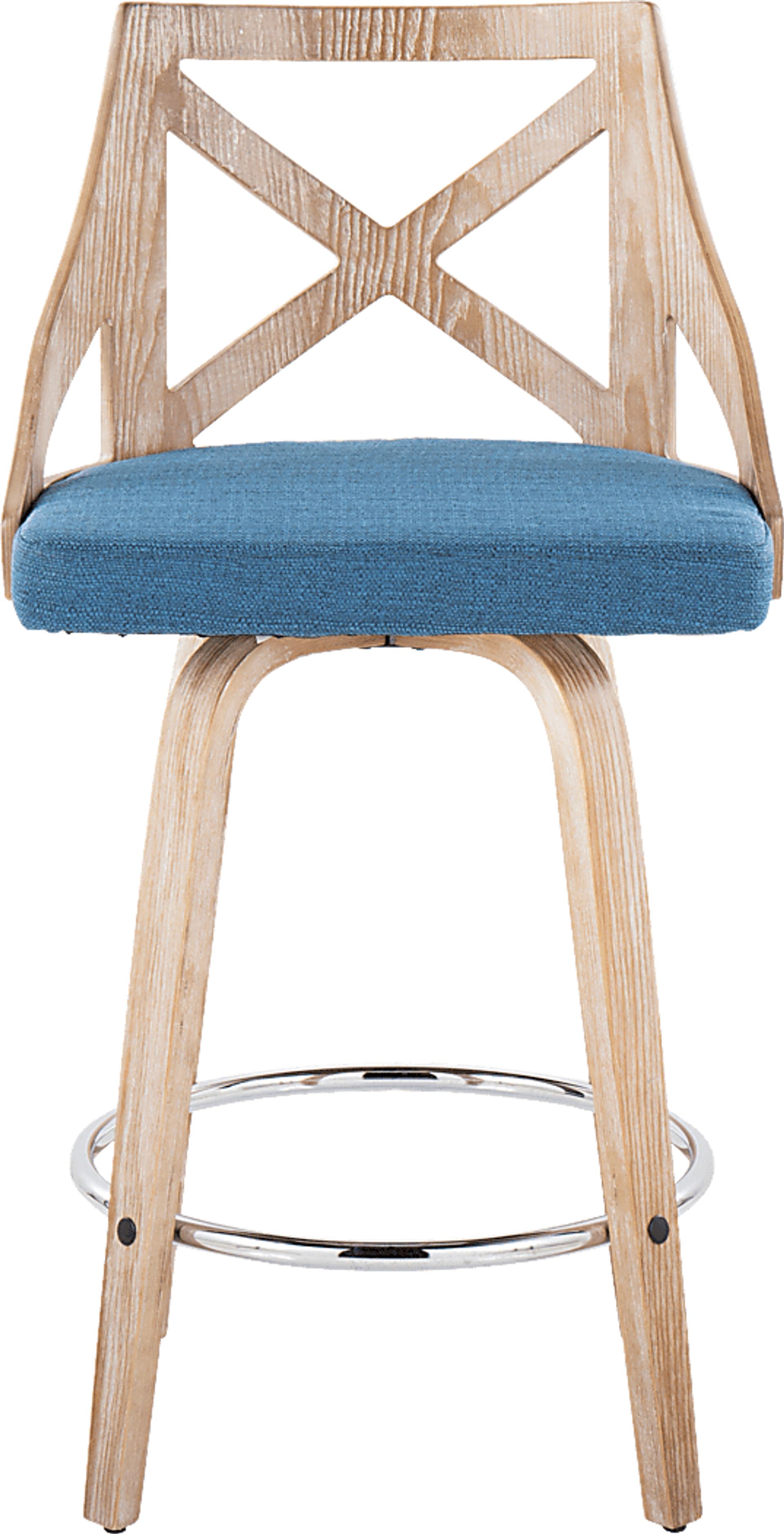 Hasbrouck III Blue Swivel Counter Height Stool, Set of 2 - Image 8