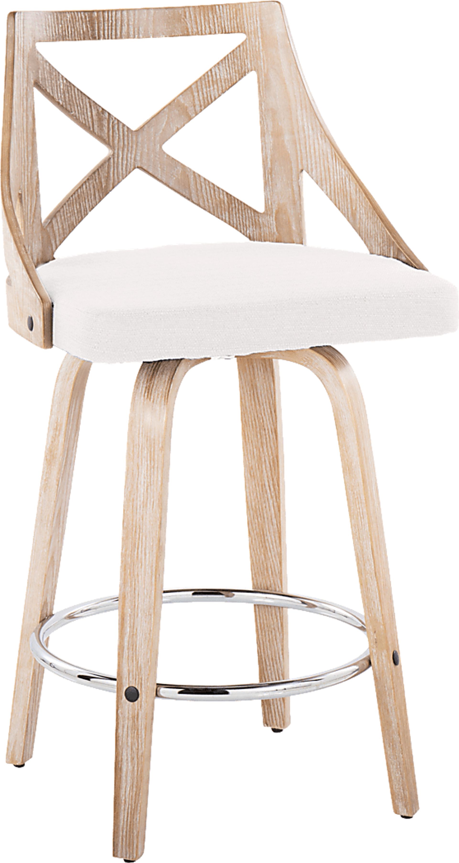 Hasbrouck III Cream Swivel Counter Height Stool, Set of 2 - Image 4