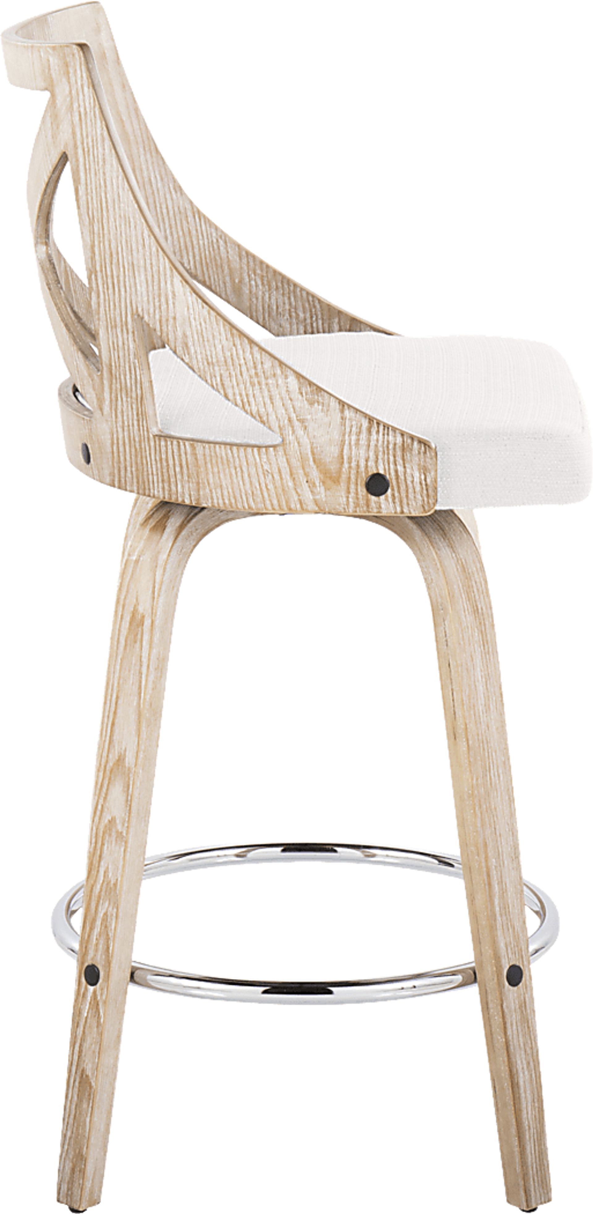 Hasbrouck III Cream Swivel Counter Height Stool, Set of 2 - Image 5