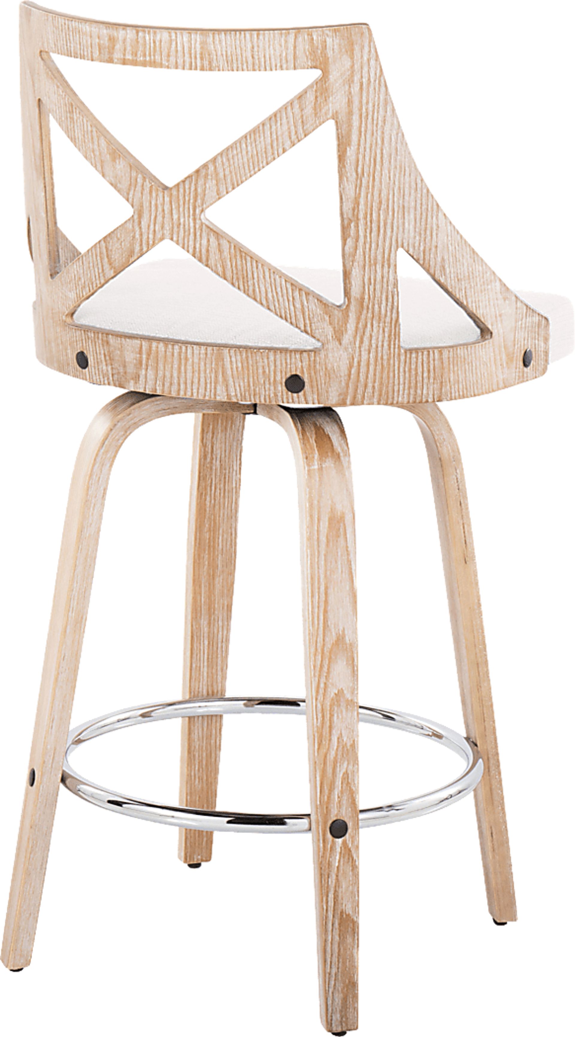 Hasbrouck III Cream Swivel Counter Height Stool, Set of 2 - Image 6