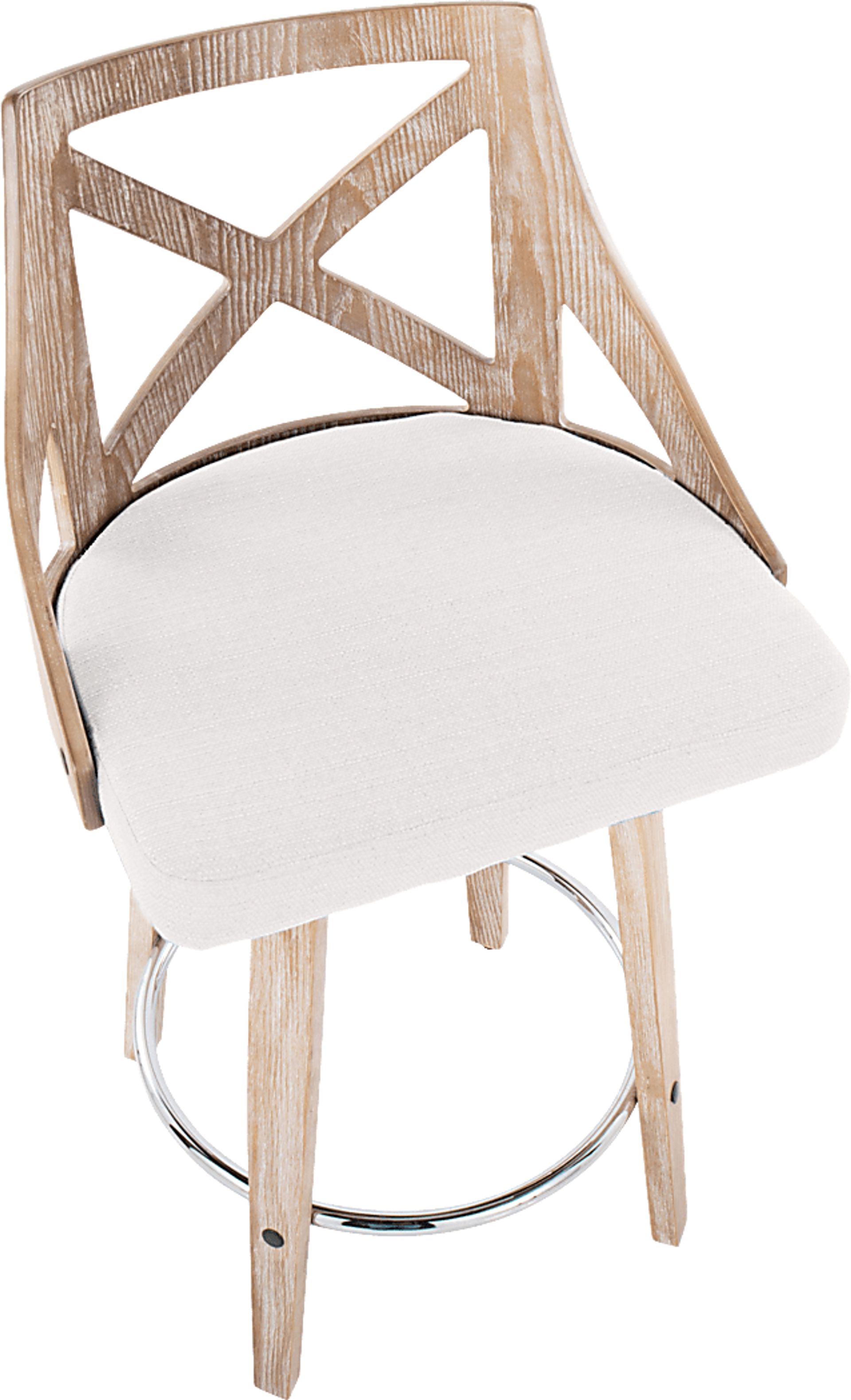 Hasbrouck III Cream Swivel Counter Height Stool, Set of 2 - Image 9