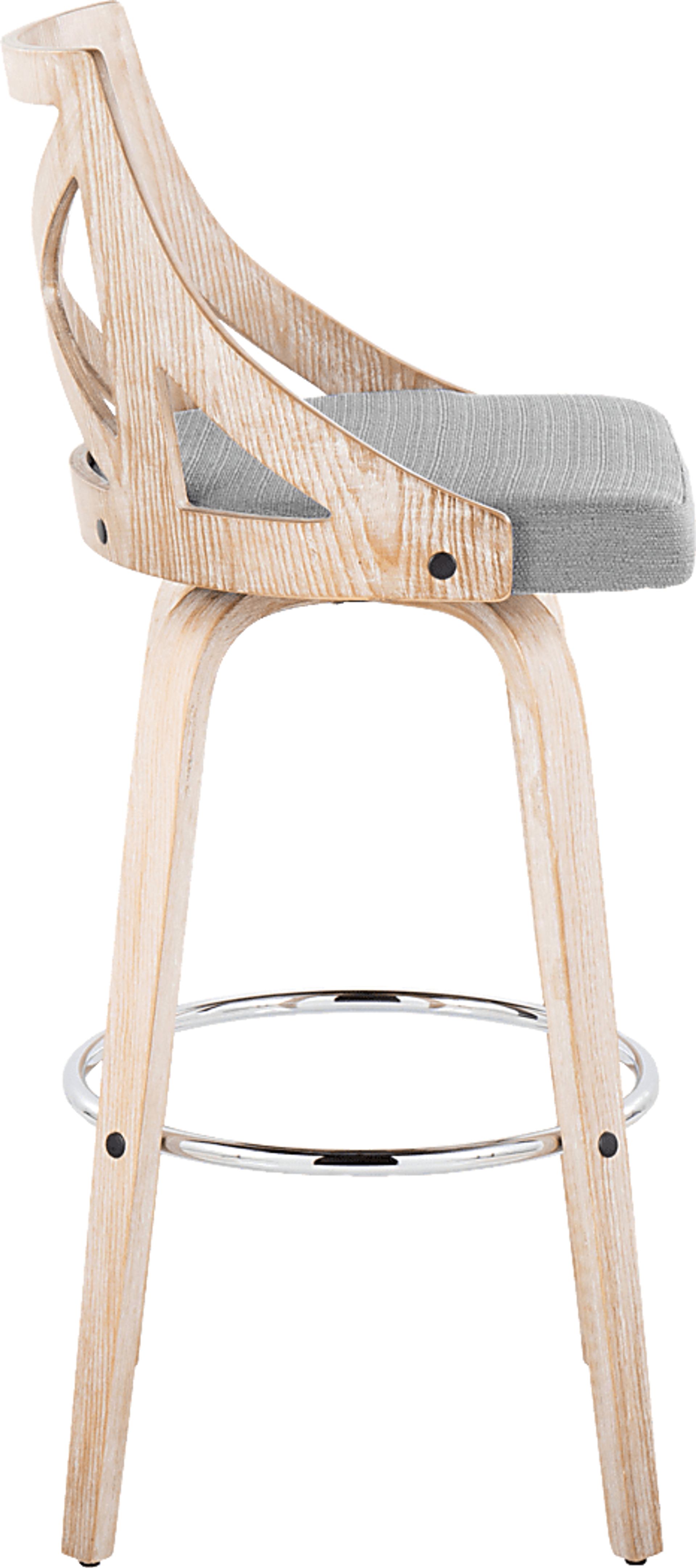 Hasbrouck III Gray Swivel Barstool, Set of 2 - Image 4