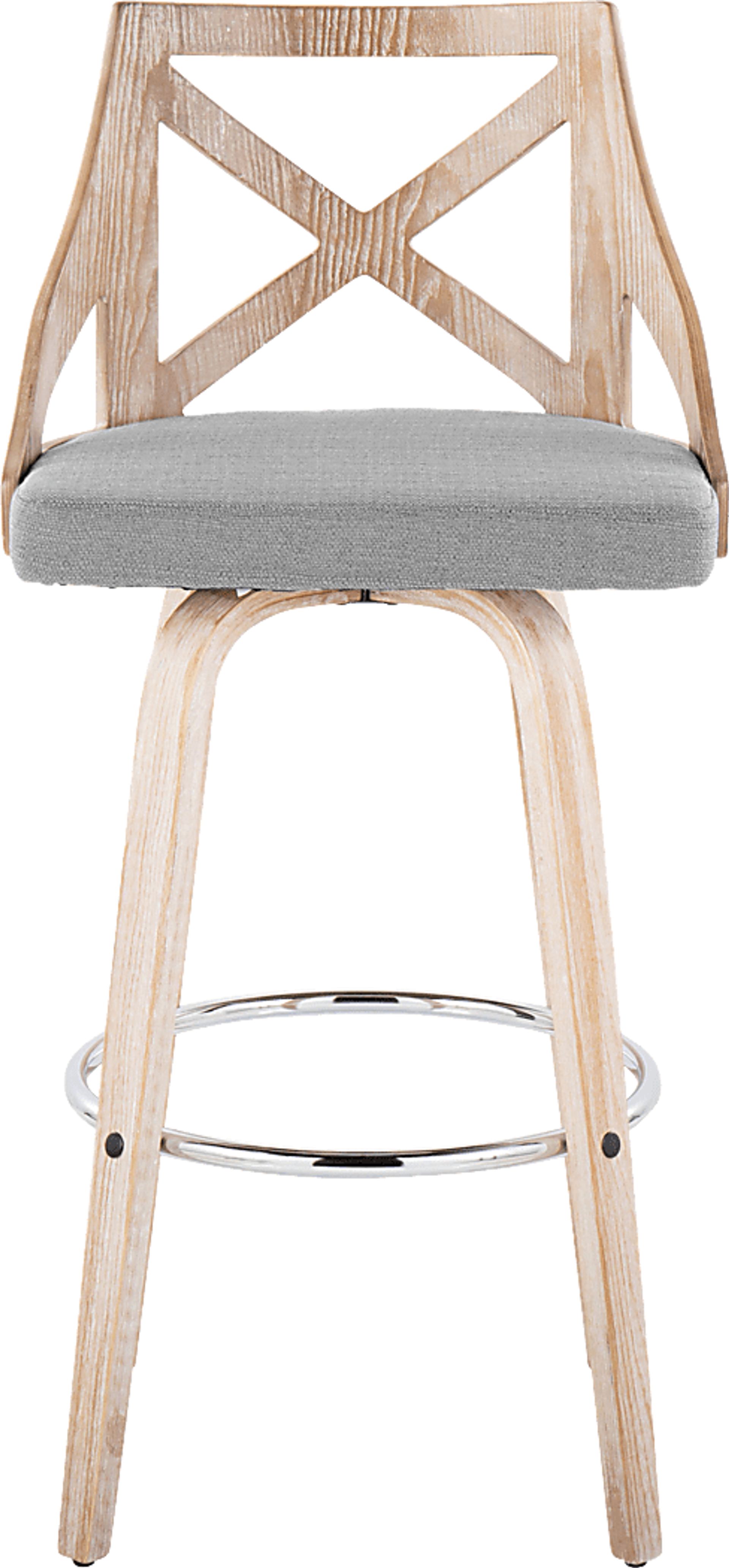 Hasbrouck III Gray Swivel Barstool, Set of 2 - Image 7