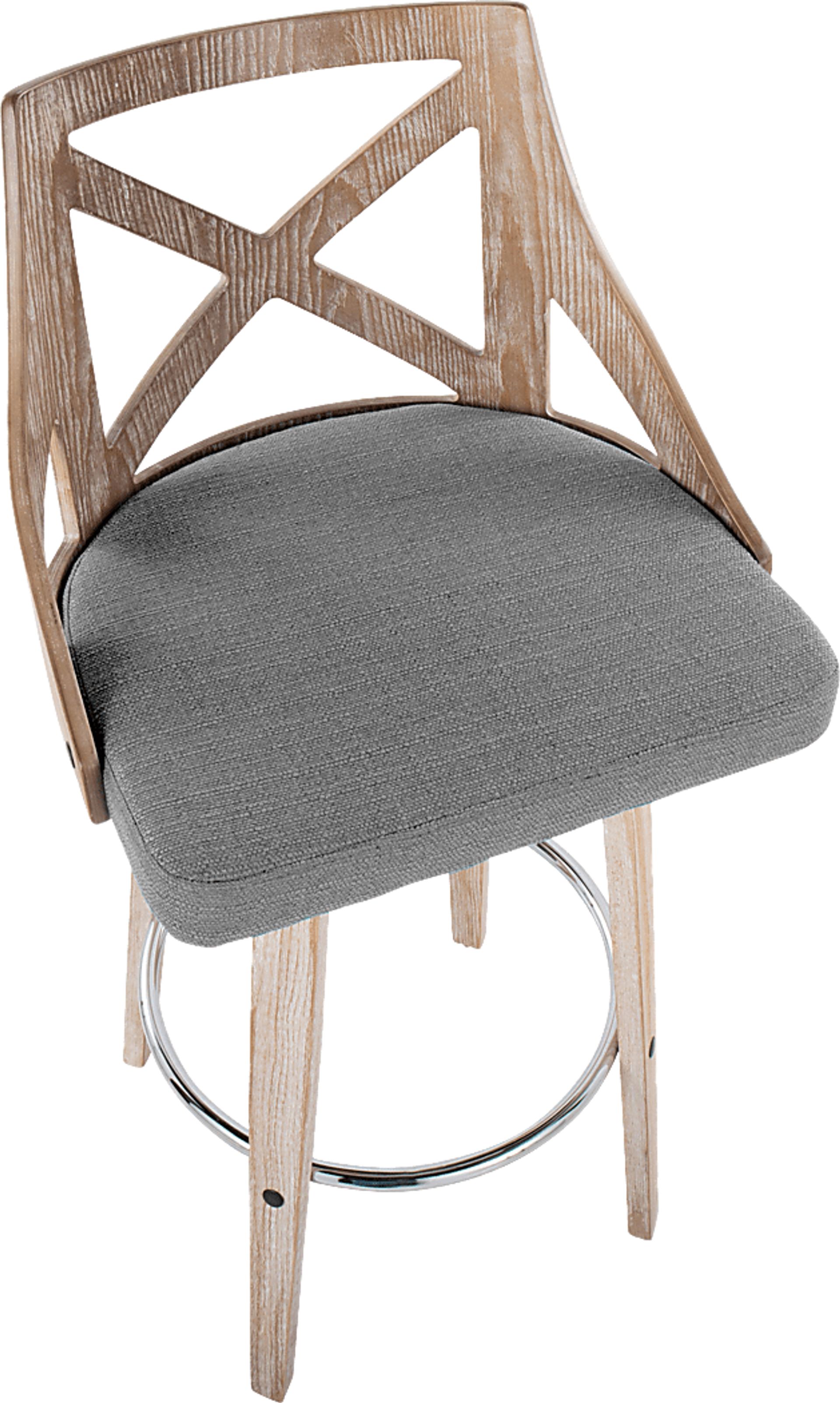 Hasbrouck III Gray Swivel Barstool, Set of 2 - Image 8