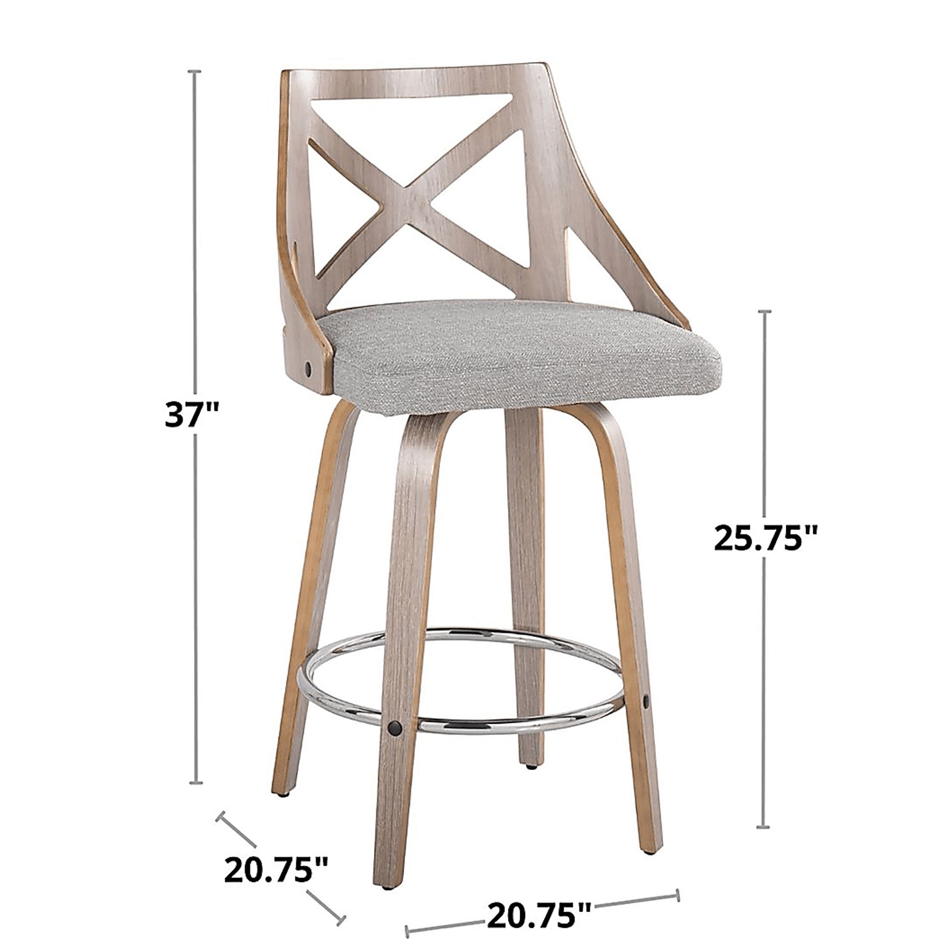 Hasbrouck III Gray Swivel Counter Height Stool, Set of 2 - Image 11