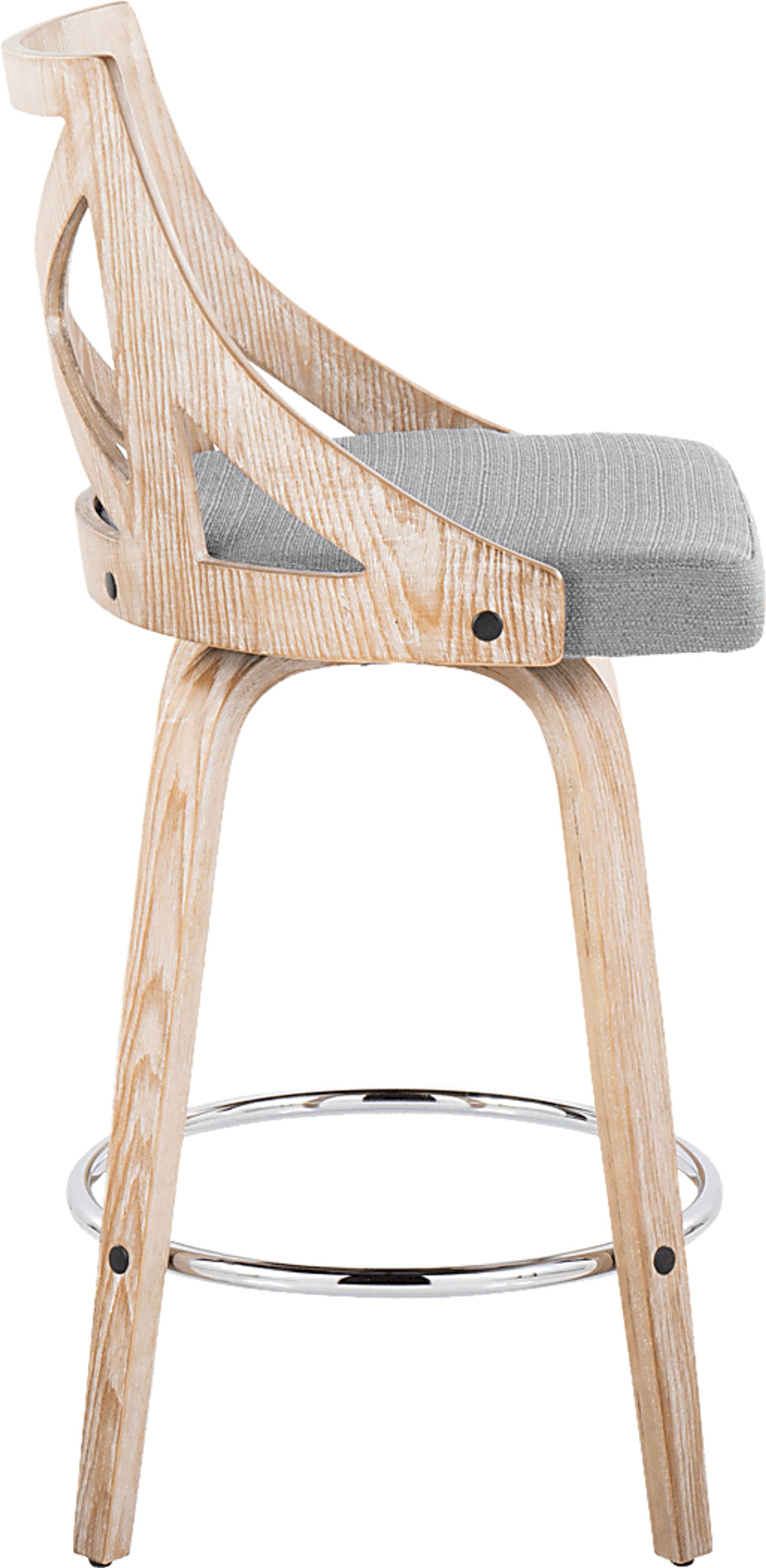 Hasbrouck III Gray Swivel Counter Height Stool, Set of 2 - Image 5