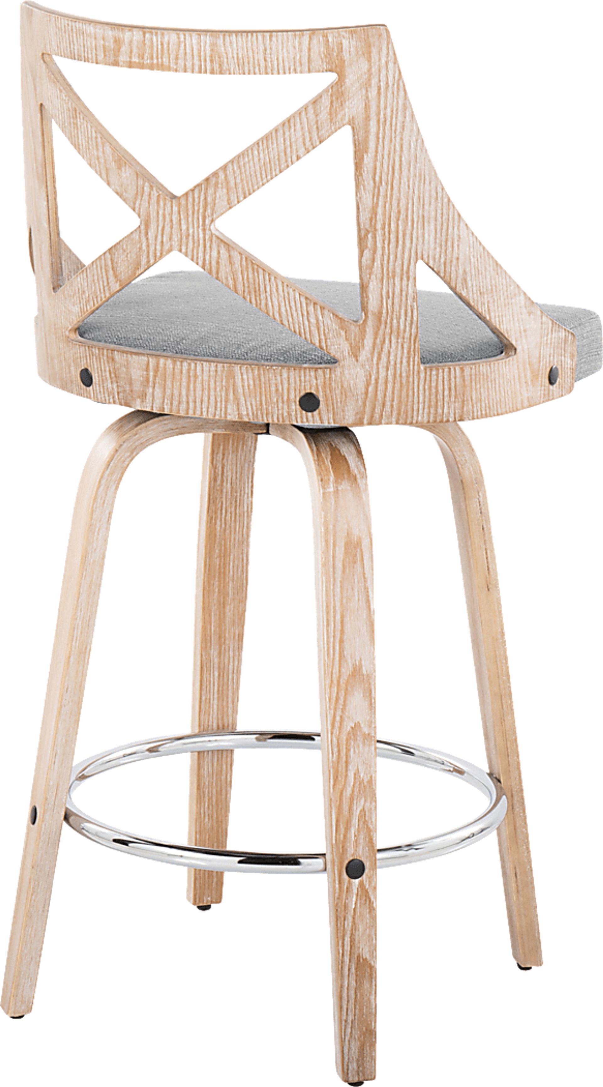 Hasbrouck III Gray Swivel Counter Height Stool, Set of 2 - Image 6