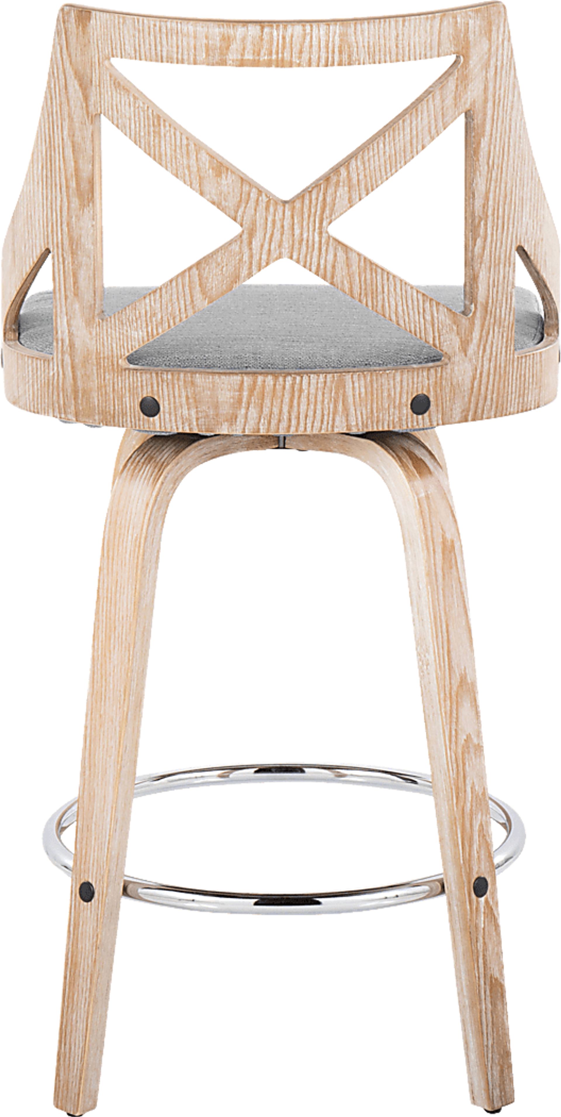 Hasbrouck III Gray Swivel Counter Height Stool, Set of 2 - Image 7