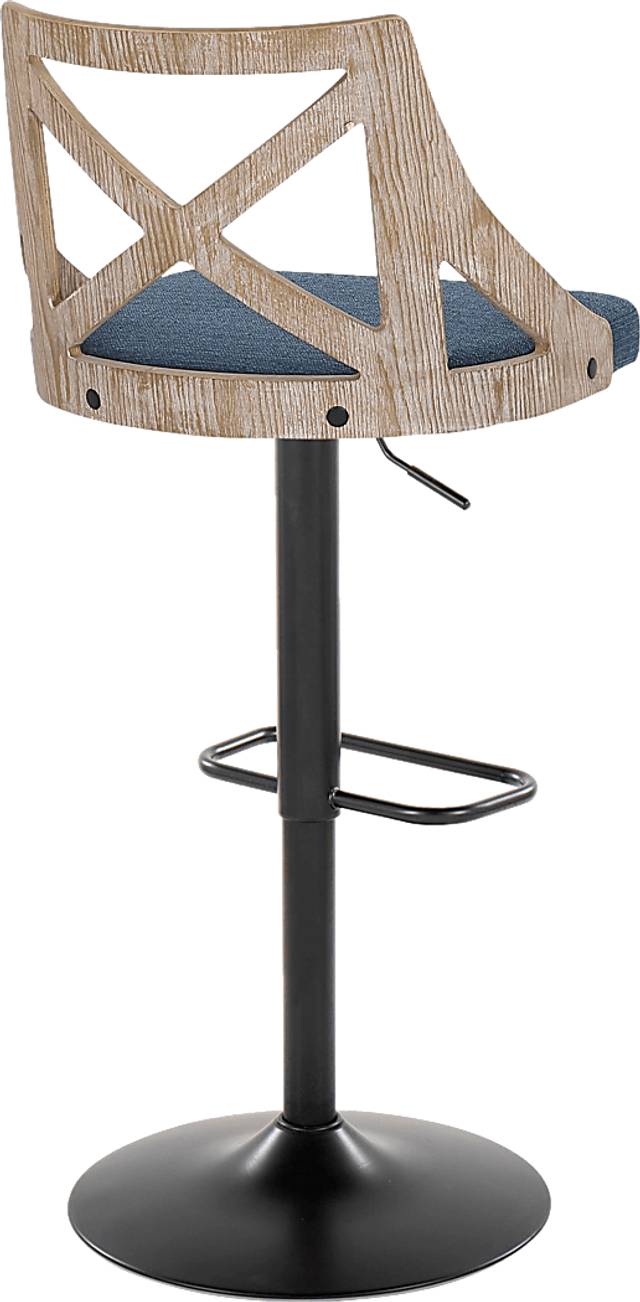 Hasbrouck IV Blue Adjustable Barstool, Set of 2 - Thumbnail - Image 6