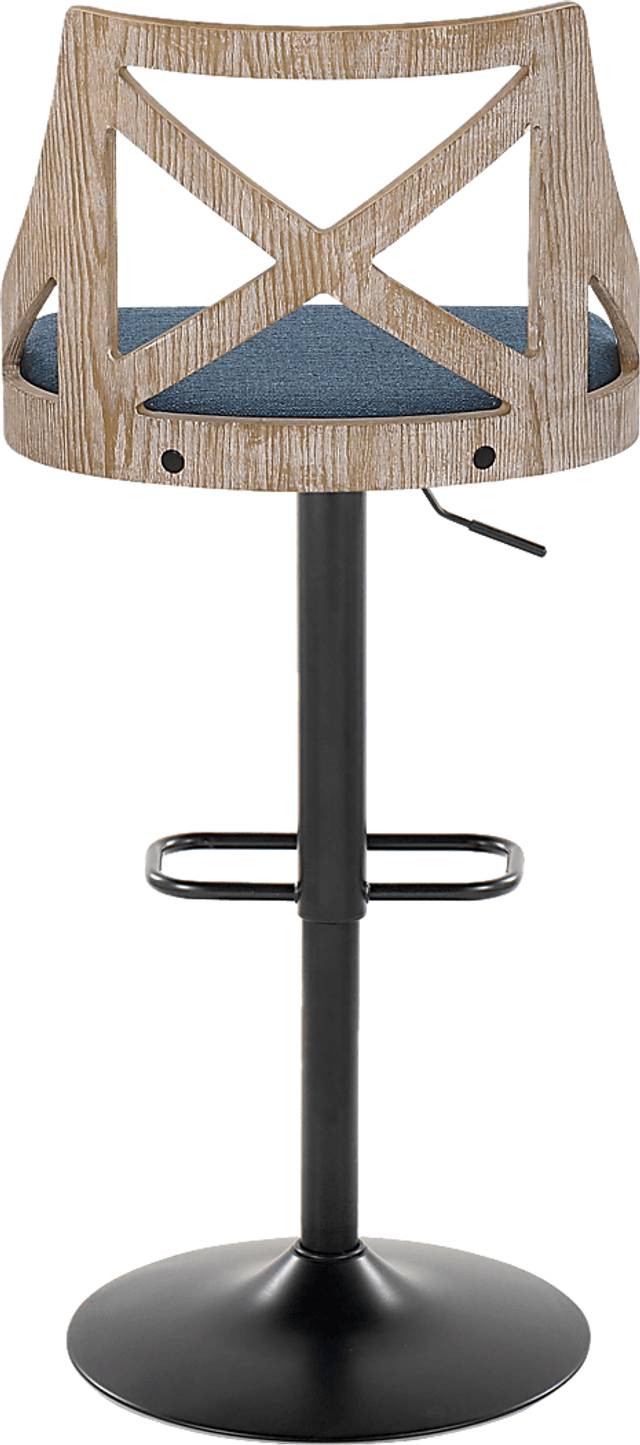 Hasbrouck IV Blue Adjustable Barstool, Set of 2 - Thumbnail - Image 7