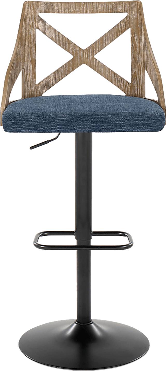 Hasbrouck IV Blue Adjustable Barstool, Set of 2 - Thumbnail - Image 8